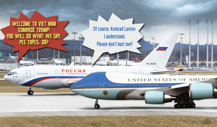 Plane Speaking? Mueller Reportedly Investigating Mysterious Trump/Lavrov Hanoi Airport Incident
