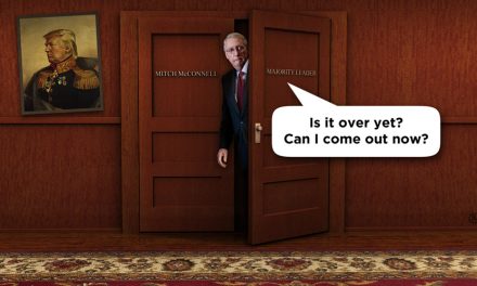 Mitch McConnell Briefly Spotted in Capitol Building
