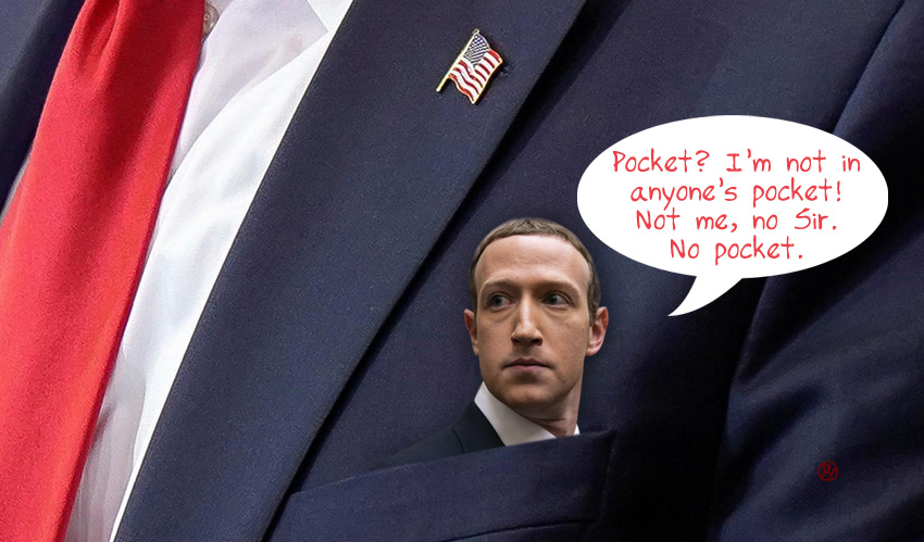 Zuckerberg Goes on Offense: “No Pocket. You’re the pocket. No, you’re the pocket.”