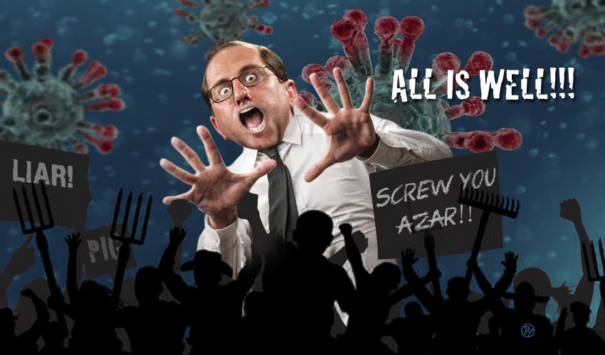 HHS Secretary Alex Azar Gets an Early Start on Halloween. And Yes, It’s Scary