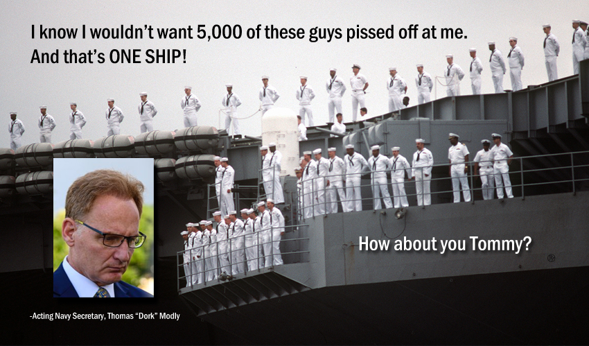 USS Roosevelt Sailors Refused to Salute Acting Secretary of the Navy